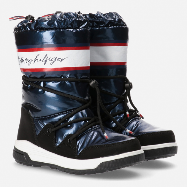 Śniegowce dziewczęce Tommy Hilfiger T3A6-32436-1485800- 27 Niebieskie (8052578027578) - obraz 2