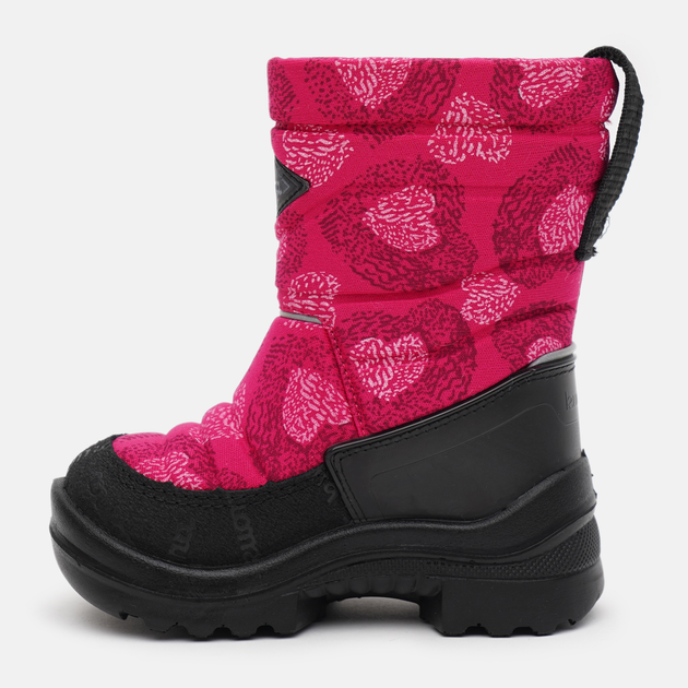 Дитячі зимові чоботи-дутики для дівчинки Kuoma Putkivarsi wool 1303-3753 24 15.4 см Темно-червоні з бордовим і рожевим (6410901445246) - зображення 3
