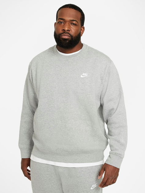 Світшот чоловічий Nike M Nsw Club Crw Bb BV2662-063 2XL Сірий (193146344630) - зображення 5