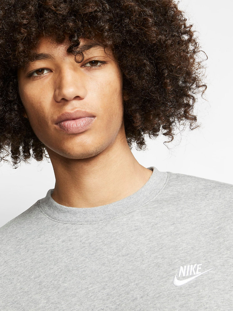 Bluza bez kaptura męska Nike M Nsw Club Crw Bb BV2662-063 L Szara (193146344616) - obraz 4