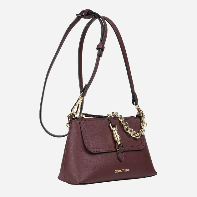 Сумка крос-боді жіноча шкіряна Cerruti 1881 CEBA05580M Burgundy (8058969973899) - зображення 4