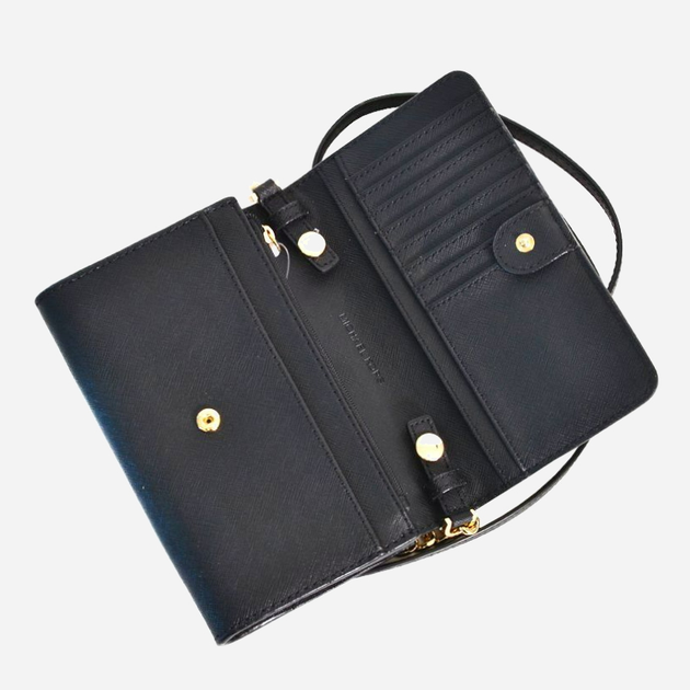Torebka kopertówka damska ze skóry naturalnej Michael Kors 35S0GTVC2L Czarna (193599448275) - obraz 3