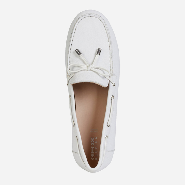 Buty żeglarskie damskie skórzane Geox D724RA/00046/C1000 37.5 Białe (8054730440287) - obraz 4