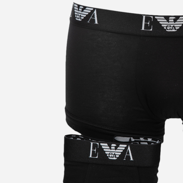 Труси-шорти Emporio Armani CC715-111210 S 2 шт. Чорні (8034152522297) - зображення 4