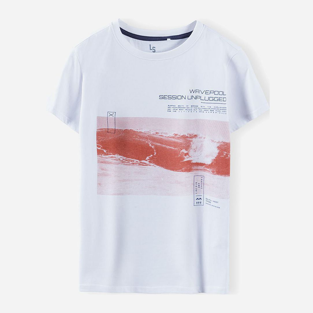 T-shirt 5.10.15 Mix And Match 2I4036 134 cm Biały (5902361967051) - obraz 1