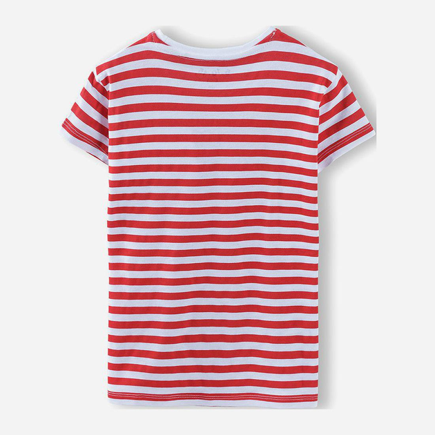 T-shirt dziecięcy dla dziewczynki 5.10.15 Mix And Match 3I4033 110 cm Biały/Czerwony (5902361959209) - obraz 2