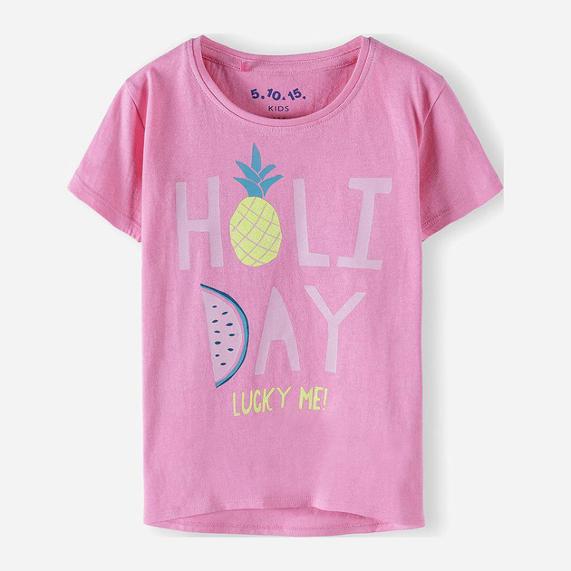 T-shirt 5.10.15 Mix And Match 3I4036 104 cm Różowy (5902361957779) - obraz 1