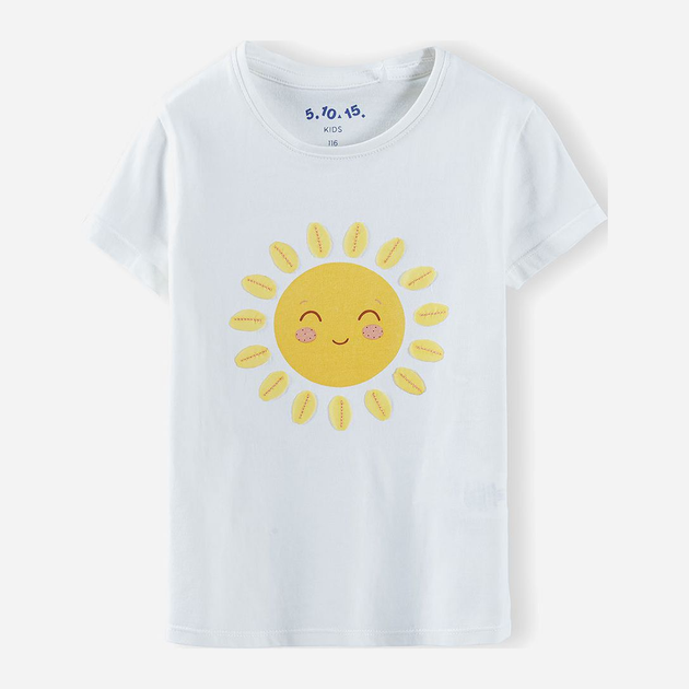 Дитяча футболка для дівчинки 5.10.15 Sunset Safari 3I4049 104 см Бежева (5902361958134) - зображення 1