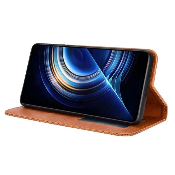 Чохол Deexe Retro Style для Xiaomi Poco F4 / Redmi K40S - Brown - зображення 5