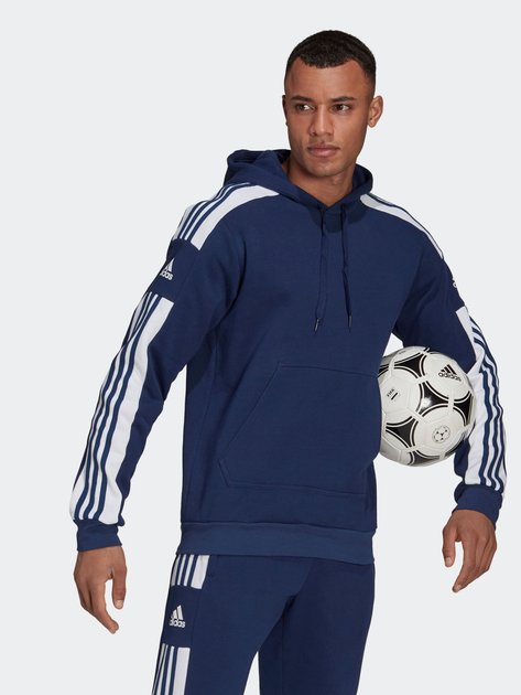 Bluza męska z kapturem kangurka Adidas Squadra 21 Hoody GT6636 L Granatowa (4064045295094) - obraz 3