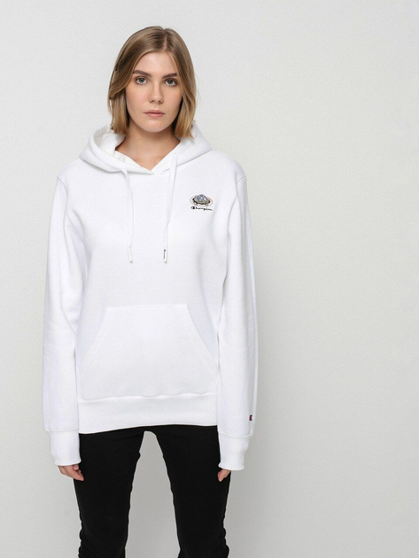 Bluza damska z kapturem kangurka Champion 114694-WW001 S Biała (8053305870320) - obraz 3