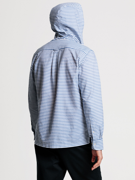 Bluza z kapturem GANT Gbpord Stripe Pop Reg Hood 3013124 M Bright Cobalt (7325705704583) - obraz 3
