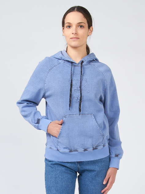 Bluza damska z kapturem kangurka Karl Lagerfeld KLWJ0027RK02004W3-818 M Niebieska (9000005057574) - obraz 1