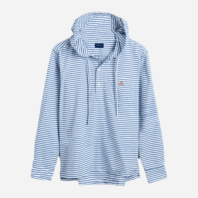 Bluza męska z kapturem GANT Gbpord Stripe Pop Reg Hood 3013124 2XL Niebieska (7325705704613) - obraz 5