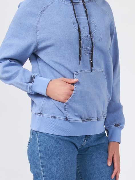 Bluza damska z kapturem kangurka Karl Lagerfeld KLWJ0027RK02004W3-818 M Niebieska (9000005057574) - obraz 3