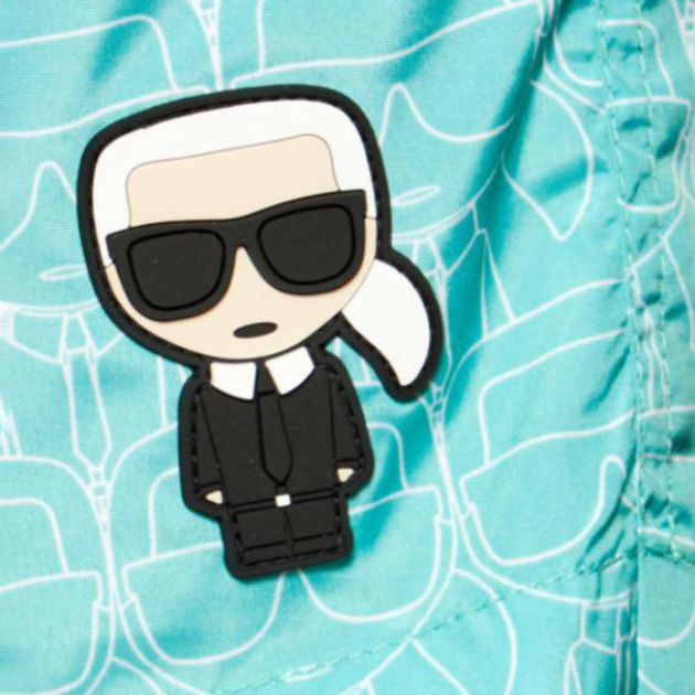 Szorty plażowe Karl Lagerfeld KL21MBM12 S Mint (8052283338624) - obraz 2