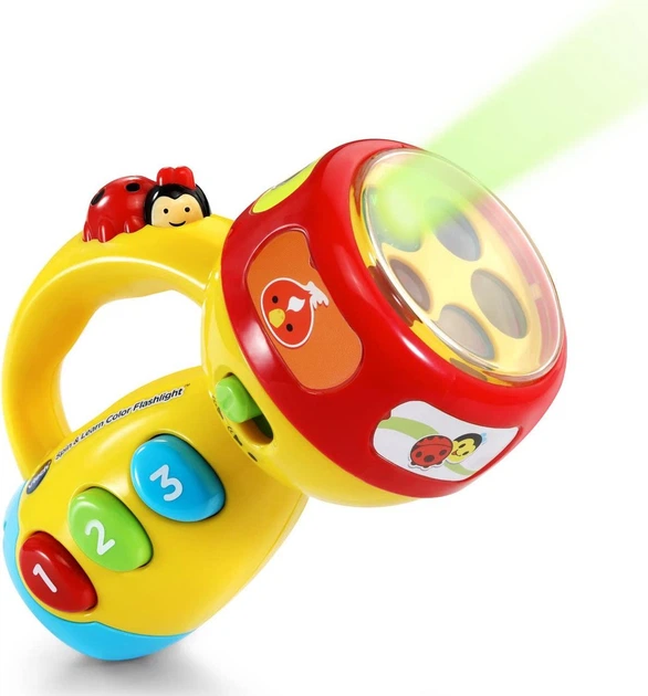 Музыкальный цветной фонарик желтый, VTech - Фото 2 Музыкальный цветной фонарик желтый, VTech - изображение 2