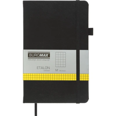 Книга записная Buromax Etalon 125x195 мм 96 листов в клетку обложка из искусственной кожи Черная (BM.291160-01) - Фото 1 Книга записная Buromax Etalon 125x195 мм 96 листов в клетку обложка из искусственной кожи Черная (BM.291160-01) - изображение 1