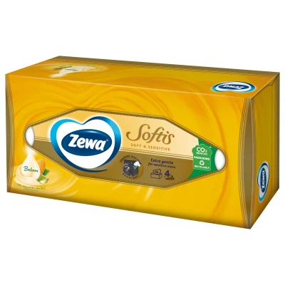 Серветки косметичні Zewa Softis 4 шари 80 шт (7322540926279) - зображення 2