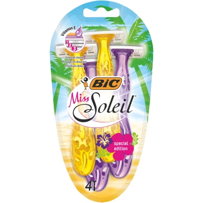 Бритва Bic Miss Soleil Tropical 4 шт. (3086123493049) - Фото 1 Бритва Bic Miss Soleil Tropical 4 шт. (3086123493049) - изображение 1