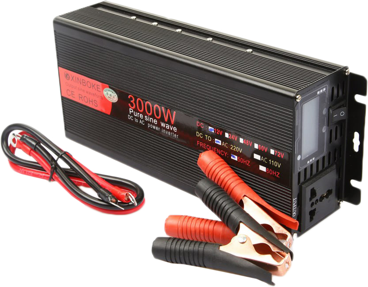 Инвертор с чистой синусоидой Xinboke 1500/3000W 12-220V DC-AC 50Hz ...