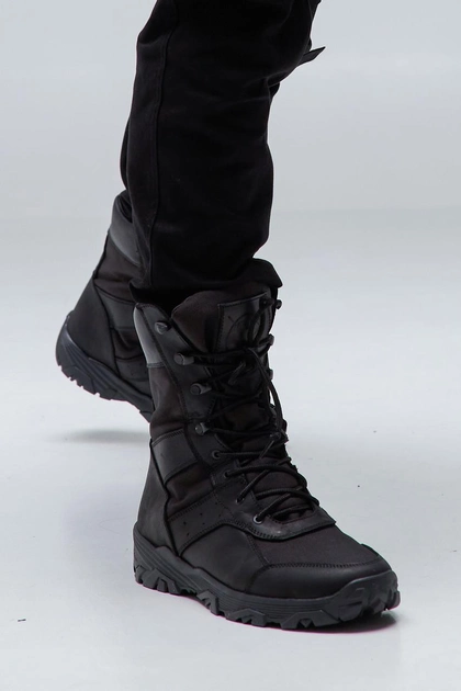 Ботинки берцы мужские TUR Вариор черные 40 - изображение 1