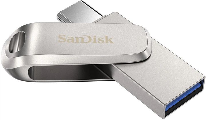 Флеш пам'ять USB SanDisk Ultra Dual Luxe Type-C 64GB USB 3.1 Silver (SDDDC4-064G-G46) - зображення 2
