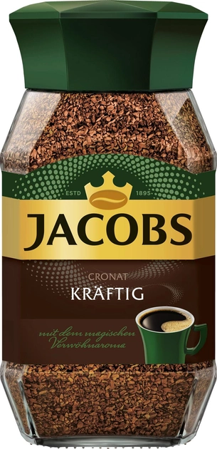 Акція на Кава розчинна Jacobs Cronat Kraftig 190 г від Rozetka