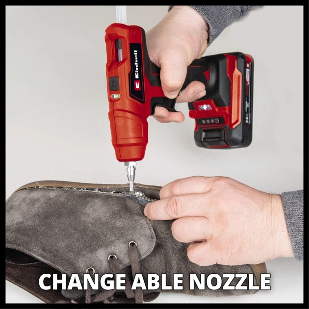Клейовий пістолет акумуляторний Einhell X-Change TE-CG 18 Li - Solo без акумулятора та зарядного пристрою (4522200) - зображення 9