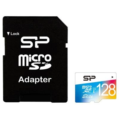 Карта памяти Silicon Power 128GB microSDXC class 10 UHS-I Elite Color (SP128GBSTXBU1V21SP) - Фото 1 Карта памяти Silicon Power 128GB microSDXC class 10 UHS-I Elite Color (SP128GBSTXBU1V21SP) - изображение 1