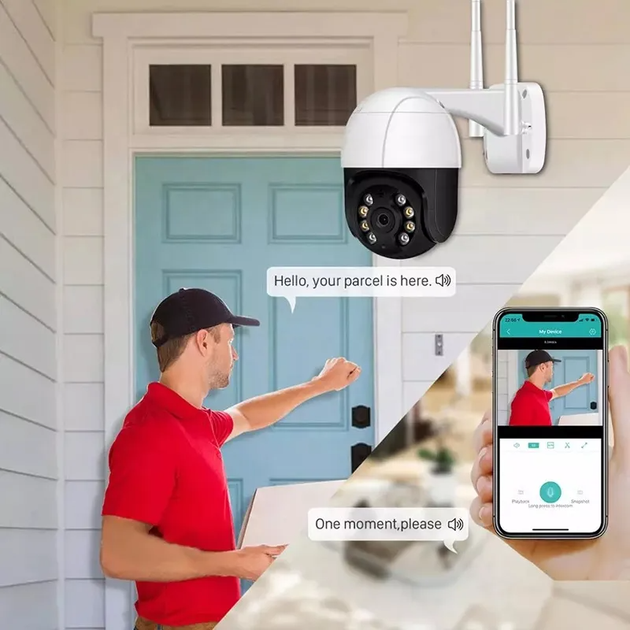 Уличная камера видеонаблюдения WIFI Istil 4Mп, APP iCSee, ночная съёмка, вращение PTZ - изображение 9