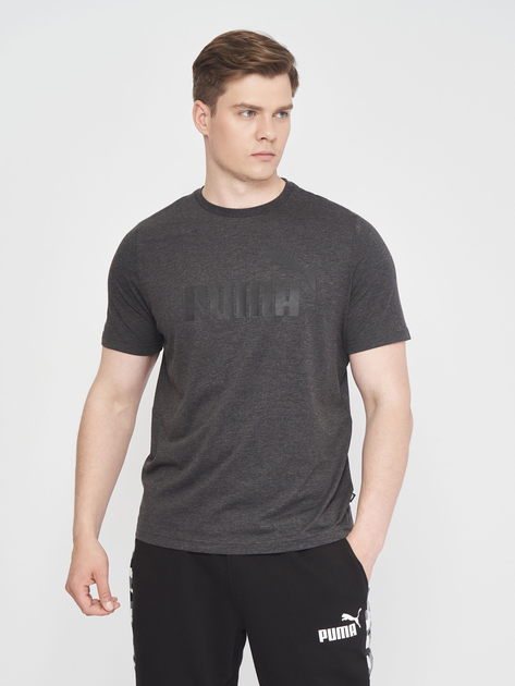 Акція на Футболка чоловіча Puma ESS Heather Tee 58673607 M Dark Gray Heather від Rozetka