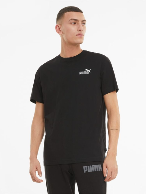 Акція на Футболка бавовняна чоловіча Puma Ess Small Logo Tee 58666801 S Puma Black від Rozetka