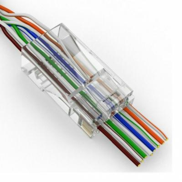 Коннектор RJ45 cat.5e, сквозные отверстия, 50 шт Merlion (10565) – фото ...
