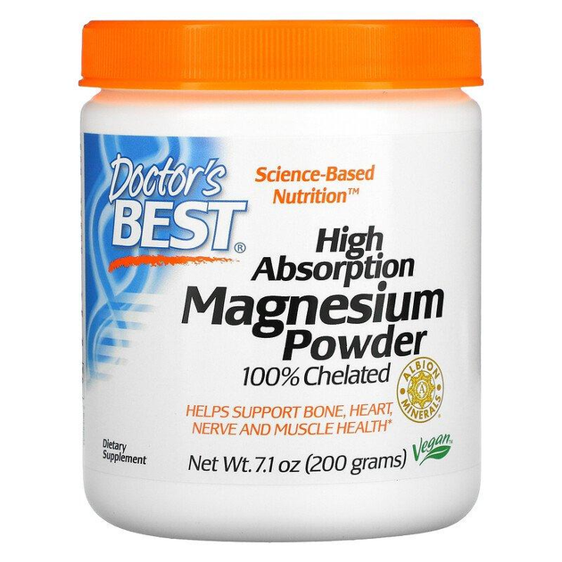 Хелатированный магний в порошке Magnesium Powder 200 мг, Doctor's Best ...