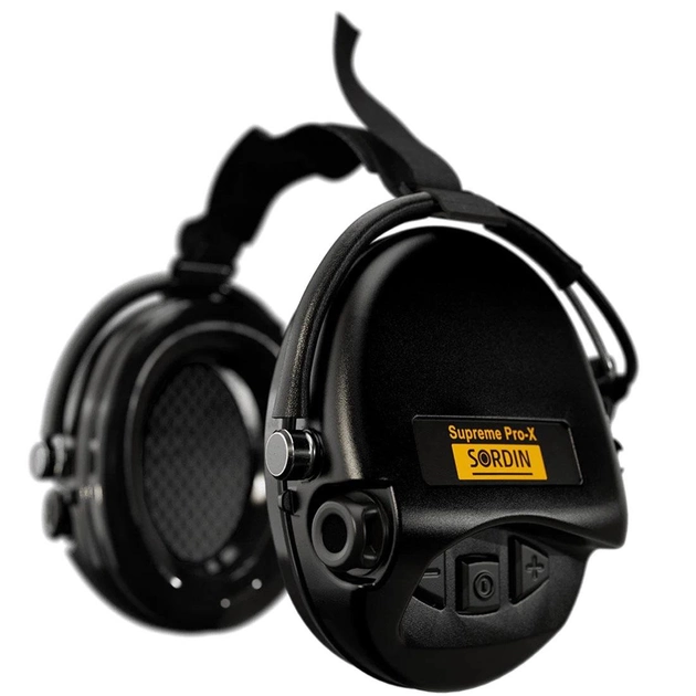 Активні навушники тактичні MSA Sordin Supreme Pro X Black з заднім тримачем (12789) - зображення 1