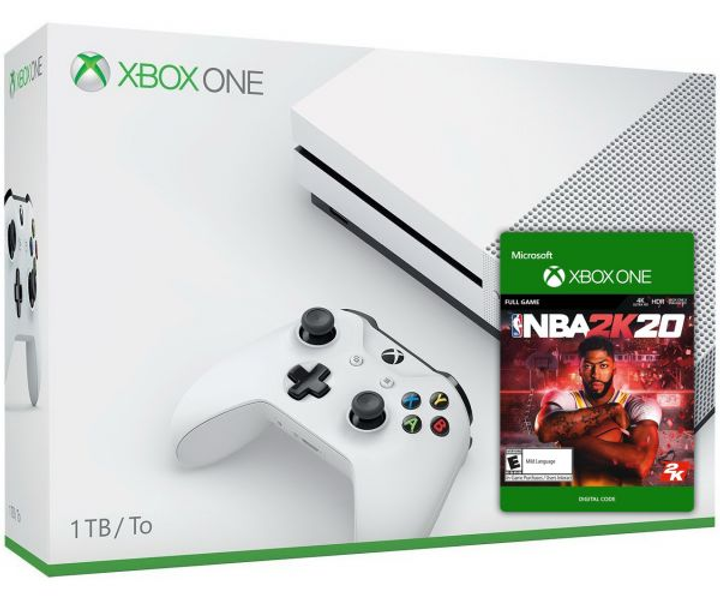 Xbox One S with NBA 2K20, Madden 20, Accessories