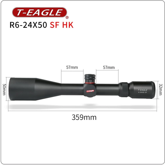 Оптичний приціл T-EAGLE R 6-24х50 SF HK (R6-24X50SF-HK) - зображення 10