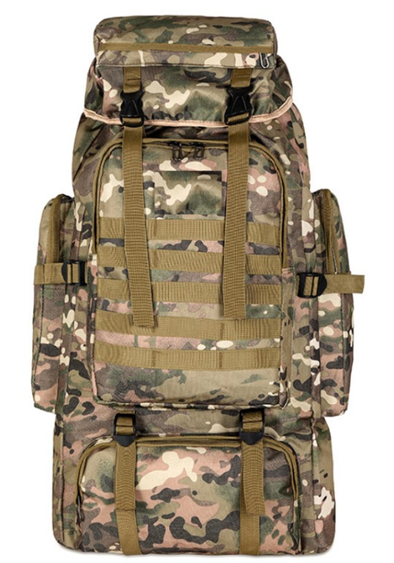 Тактичний армійський рюкзак на 80 л 70x33x15 см Камуфляж урбан - зображення 1