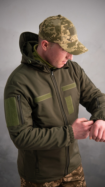 Куртка тактическая Softshell Олива НГУ/ВСУ (Размер 46) - изображение 1