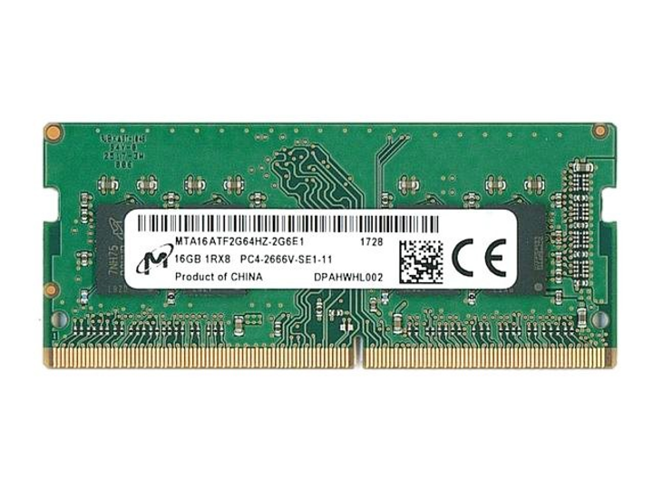 Оперативная память Micron SODIMM DDR4 16Gb 1Rx8 2666Mhz PC4-2666V-SE1 ...
