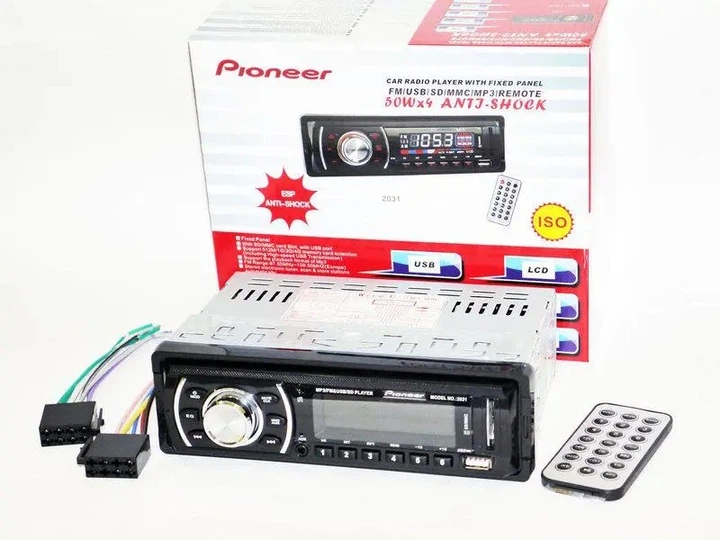 Автомагнітола 2031 підключення 1DIN 4х50W + FM/USB/SD/MMC/MP3/AUX з пультом ДУ Чорний (10529) - зображення 3