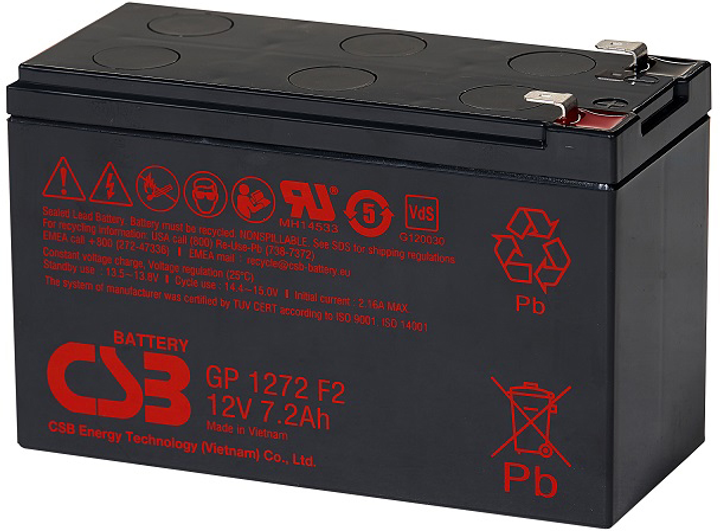 Аккумуляторная батарея CSB GP 1272 F2 12V 7.2 Ah (91010000) – фото ...