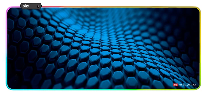 Геймерский коврик для мышки SKY (GMS-WT 8030/152-1) Hexagon / RGB подсветка / 80x30 см - изображение 2