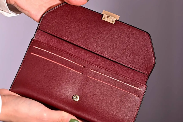 Кошелек женский No brand 451 бордовый - изображение 3
