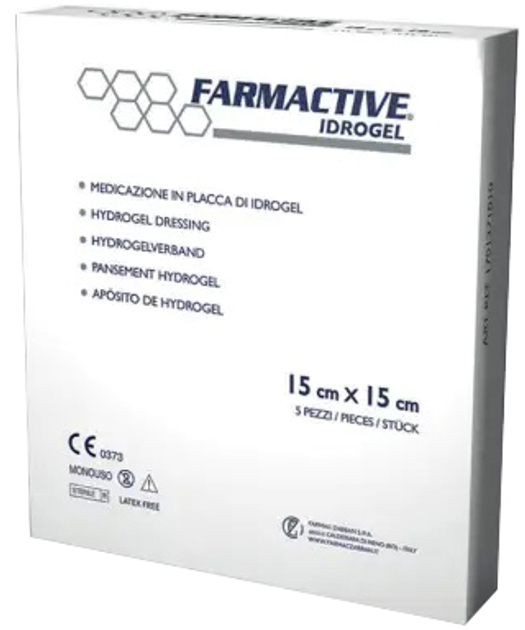 Гидрогелевая повязка Farmactive не адгезивная стерильная 15 x 15 см (1701501515) - изображение 1