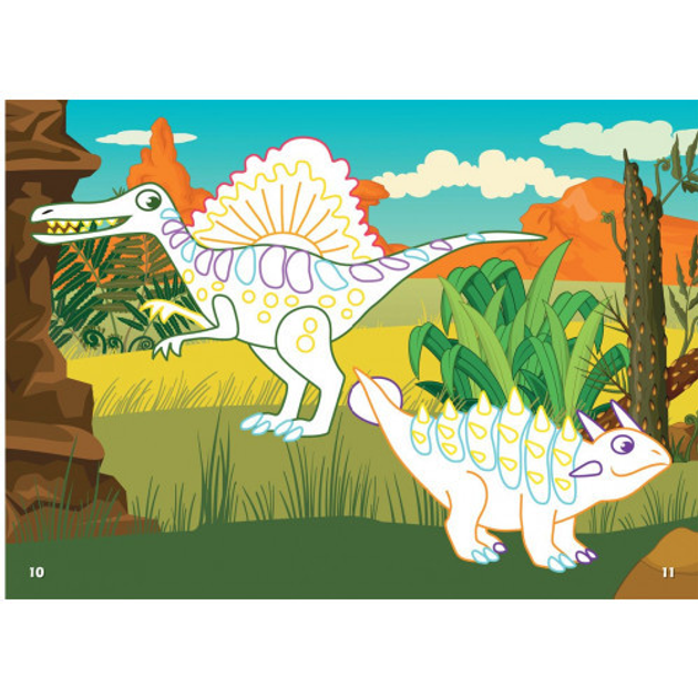 Книга раскраска - Динозавры Издательство Ранок 123-КН878003У