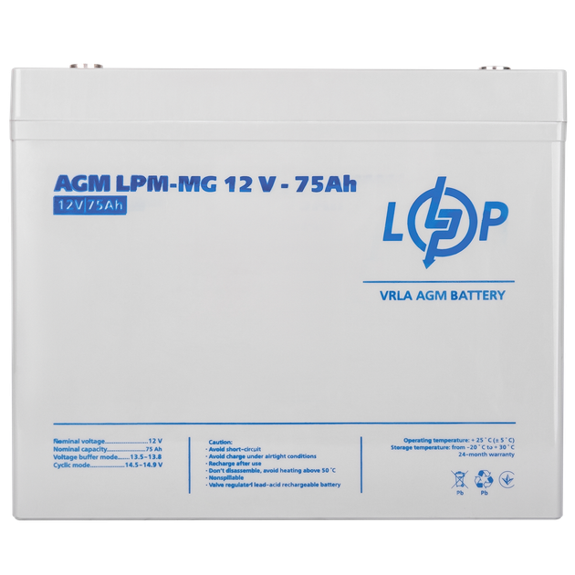 Аккумулятор мультигелевый LPM-MG 12V 75 Ah LogicPower 13634 - изображение 4