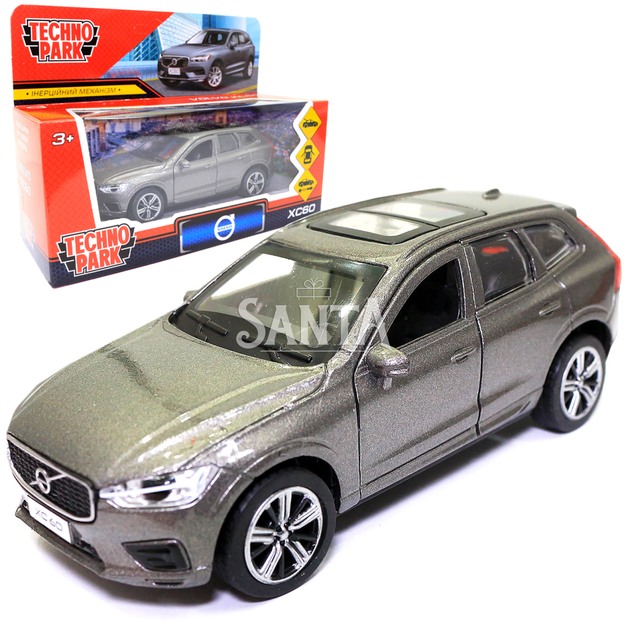 Машинка игровая Volvo XC60 «TechnoPark» джип Вольво металл серый