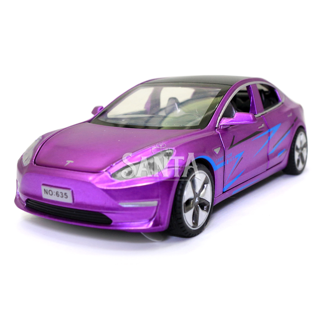 Машинка металлическая Tesla «AutoExpert» Тесла фиолетовый звук свет 15*5*7 см (12803W) - изображение 2
